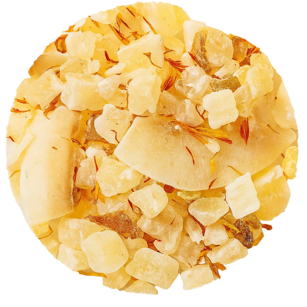 Sorsi di Felicità: infuso con lime, cocco, ananas e aloe vera. Dolce, fresco e tropicale. Acquista online Sorsi di Felicità.