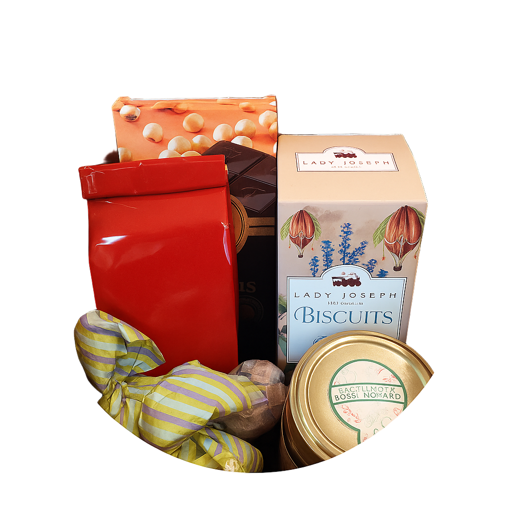 Il Box Giorni di Festa è la confezione regalo perfetta per celebrare le festività: biscotti artigianali, cioccolato e dolci selezionati in un elegante cofanetto. Un’idea raffinata per sorprendere chi ami. Ordina ora!