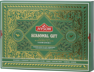 Hyson Seasonal Gift Green: 60 bustine di tè verde in 6 gusti raffinati. Un regalo perfetto per veri amanti del tè.