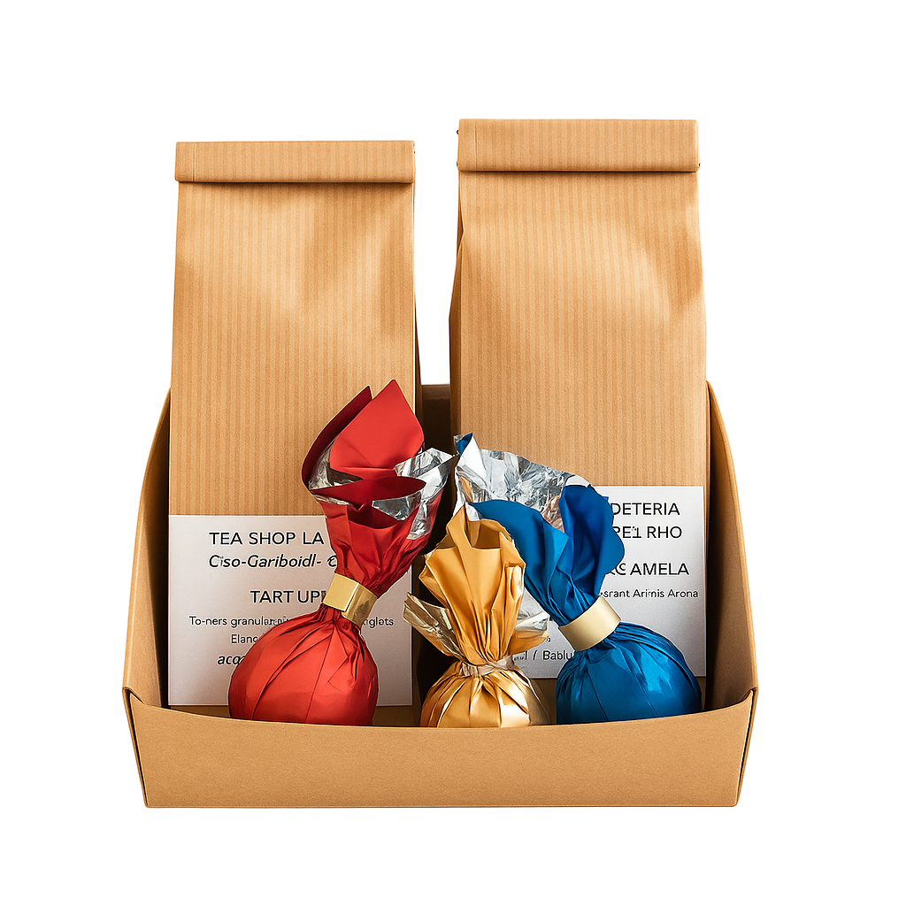 Scopri la Mini Box Tea Time: miscele pregiate e dolci raffinati in un cofanetto regalo. Acquista online Mini Box Tea Time.
