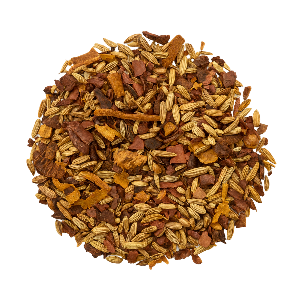 Mocaccino: tisana digestiva con finocchio, anice, vaniglia e caffè. Gusto morbido e aromatico. Acquista online Mocaccino.