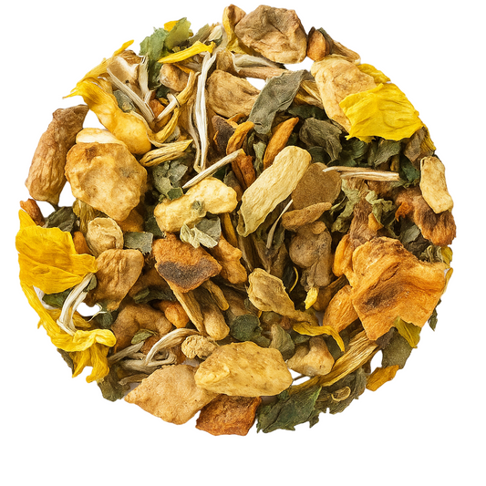 Tisana Una Splendida Giornata: mela, zenzero, miele e fiori per un infuso dolce e avvolgente. Acquista online Una Splendida Giornata.