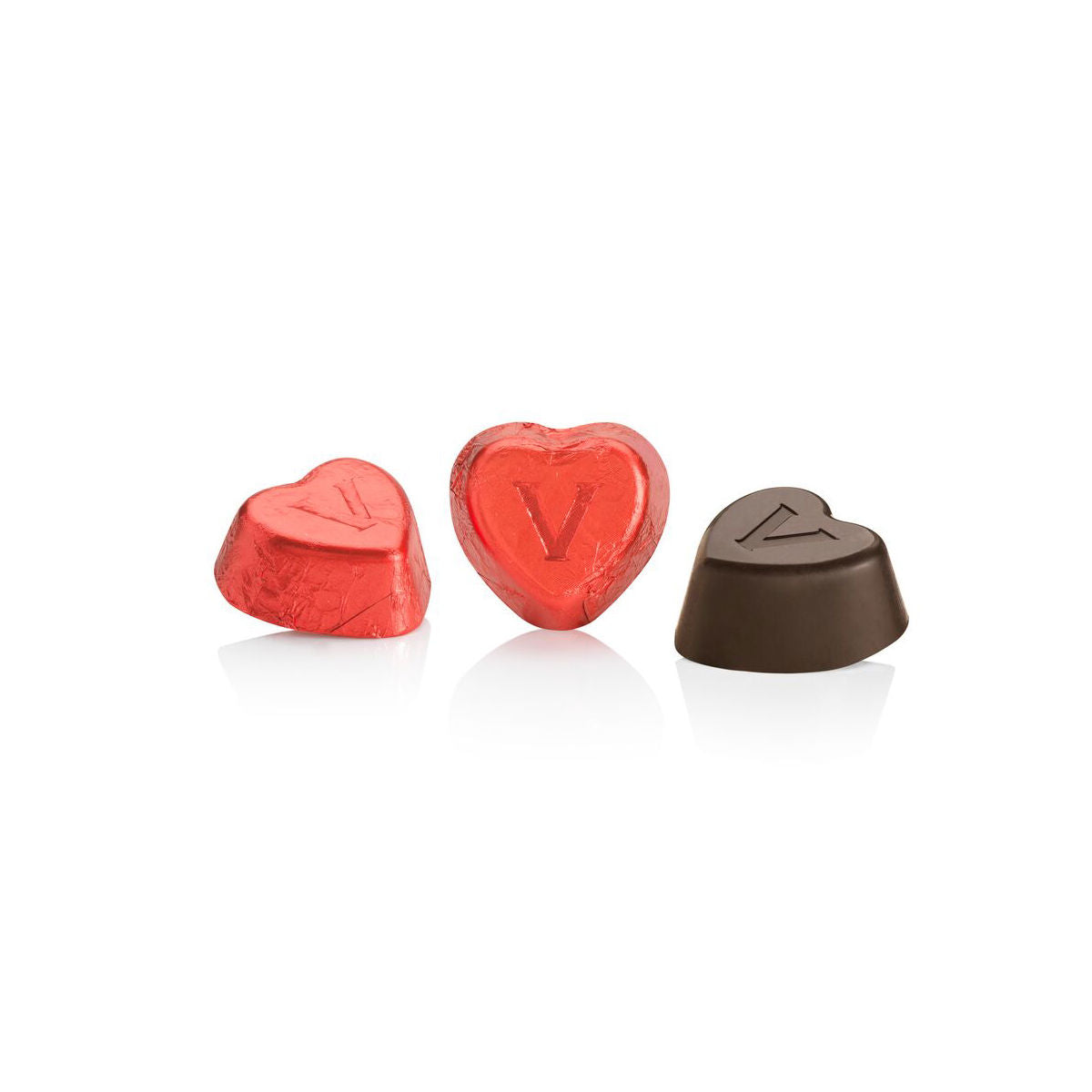 Cuoricini Venchi al latte e fondente, senza glutine. Regalali o gustali da soli. Acquista online Cioccolatini Cuore Valentines Venchi.